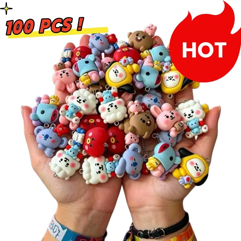 Crafting Resin - Breloques en résine BT21, 7 pièces,